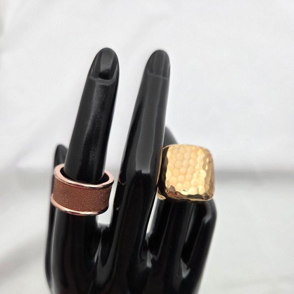 Vintage 80s/90s Chunky Statement Ring Duo